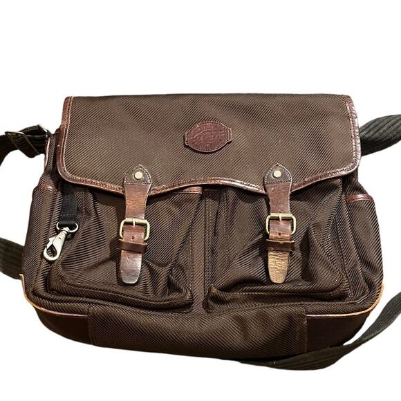 C.C. Filson Passage Saddlebag Briefcase Messenger Large Ripstop Laptop Leather - Picture 1 of 16